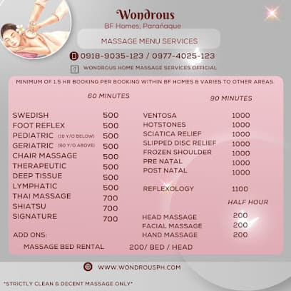 Wondrous Home Massage Services