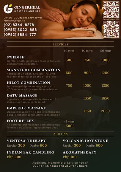 Gingerheal Massage and SPA - Cityland Shaw Tower Unit LG-01