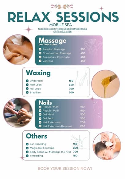 RELAX SESSIONS HOME MASSAGE SERVICES
