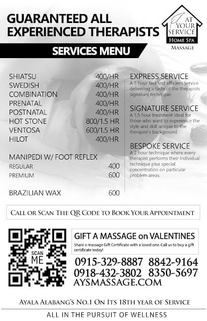 At Your Service Massage Alabang